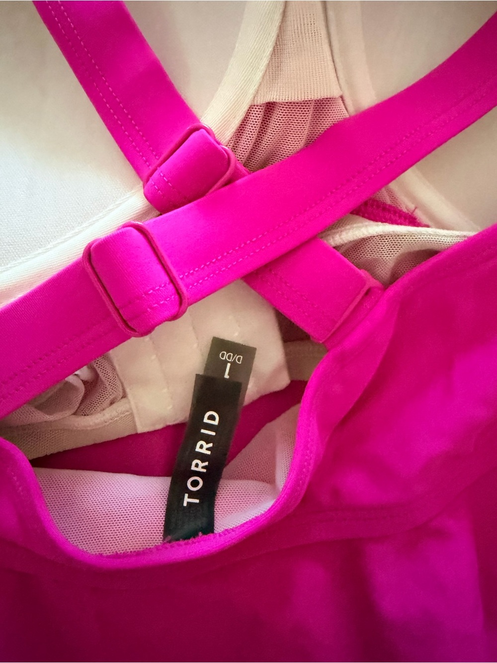torrid Fuchsia Knot-Front Swimdress One-Piece - Picture 3 of 3